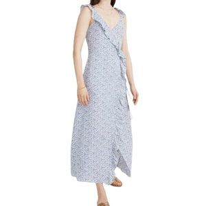Madewell Blue Floral Maxi Dress